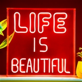 Thumbnail 1 - Life is Beautiful LED Neon Light