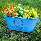 Thumbnail 1 - Personalised Birthday Metal Planter