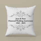 Thumbnail 3 - Personalised Diamond Anniversary Cushion