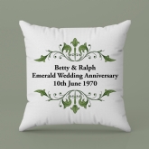 Thumbnail 2 - Personalised Emerald Anniversary Cushion