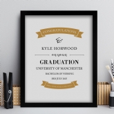 Thumbnail 6 - Personalised Graduation Certificate Prints