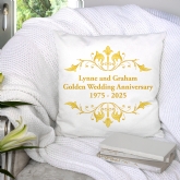 Thumbnail 1 - Personalised Golden Anniversary Cushion