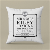 Thumbnail 4 - Personalised 60th (Diamond) Anniversary Sharing the Sofa Cushion