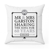 Thumbnail 5 - Personalised 60th (Diamond) Anniversary Sharing the Sofa Cushion