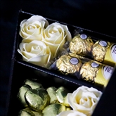 Thumbnail 2 - Ferrero Rocher & Raffaello Bouquet With Red Roses