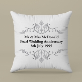 Thumbnail 2 - Personalised Pearl Anniversary Cushion