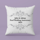 Thumbnail 4 - Personalised Pearl Anniversary Cushion