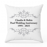 Thumbnail 5 - Personalised Pearl Anniversary Cushion