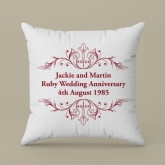 Thumbnail 2 - Personalised Ruby Anniversary Cushion