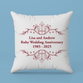 Thumbnail 3 - Personalised Ruby Anniversary Cushion