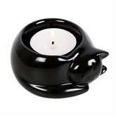 Thumbnail 2 - Black Cat Ceramic Tealight Candle Holder