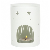 Thumbnail 2 - White Angel Wings Cut Out Ceramic Oil Burner