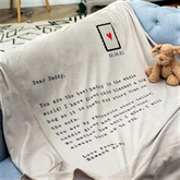 Thumbnail 3 - A Letter to Daddy Personalised Blanket