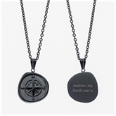 Thumbnail 12 - Personalised Men's Compass Amulet Necklaces