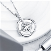 Thumbnail 3 - Personalised Men's Compass Amulet Necklaces