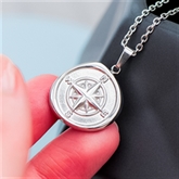 Thumbnail 7 - Personalised Men's Compass Amulet Necklaces