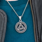 Thumbnail 3 - Personalised Men's Celtic Trinity Pendant Necklace