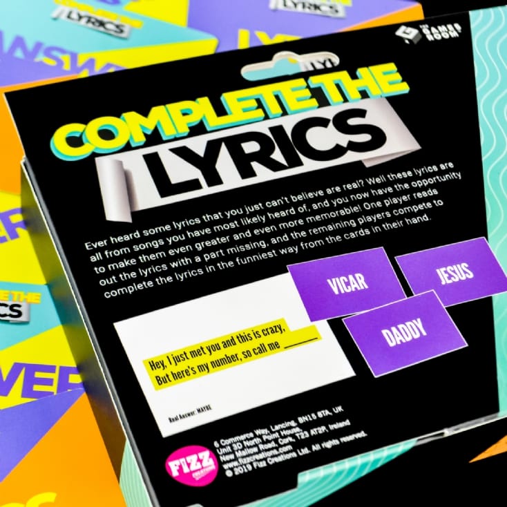 Complete The Lyrics Game Find Me A T