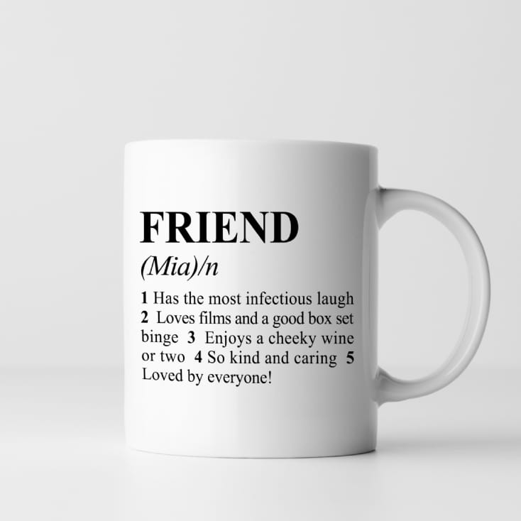 Personalised Definition Mug, Friend Mug