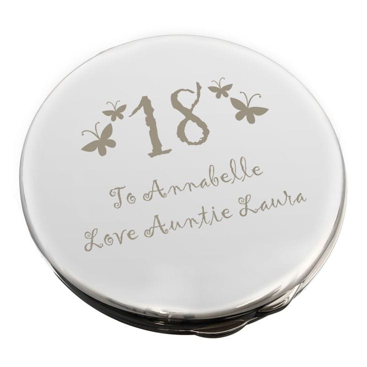 18th Presents | Personalised Butterfly Compact | FMAG