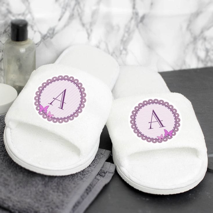 monogrammed slippers