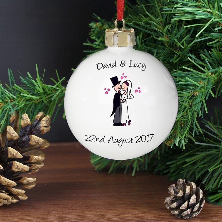 Personalised Wedding Bauble | Find Me A Gift