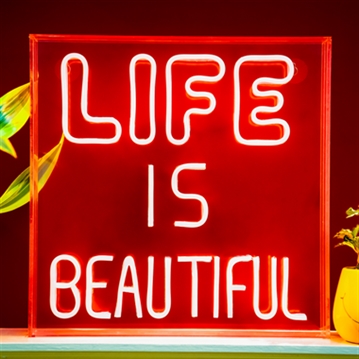 Life is Beautiful LED Neon Light