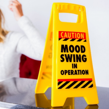 Mood Swing Desk Warning Sign