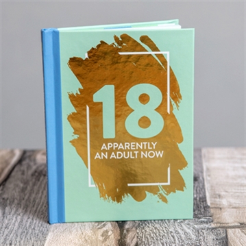 18th Fun Age Quote Pocket Book - Apparently an Adult Now