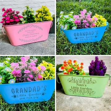 Personalised Metal Planters