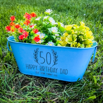 Personalised Birthday Metal Planter