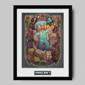 minecraft framed wall art