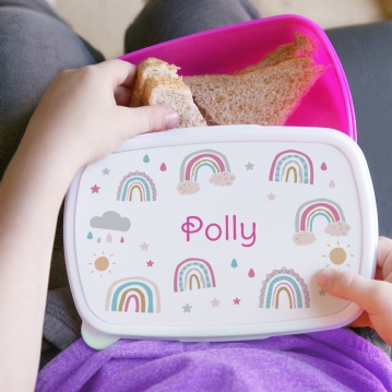 Pink Personalised Lunch Boxes | Find Me A Gift