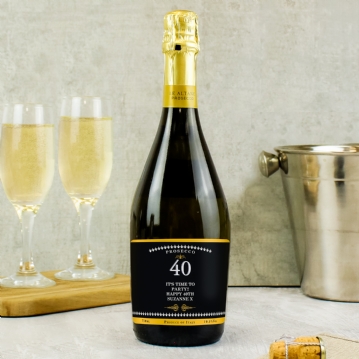 Personalised 40th Birthday Bottle of Prosecco