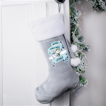 Personalised The Snowman and the Snowdog Luxury Christmas Stocking