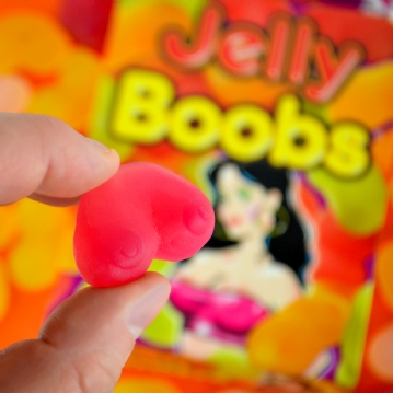 Adult Mens Boob Shaped Jelly Sweets for Edible Breasts Stag Party