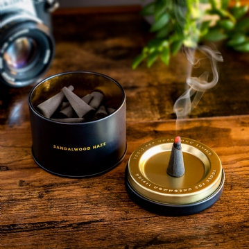 Sandalwood Incense Cones Gift Tin