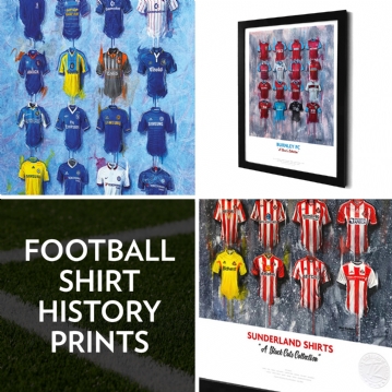 A3 Framed Football Shirt History Prints