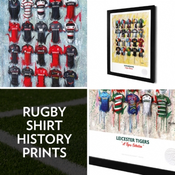 A3 Framed Rugby Shirt History Prints